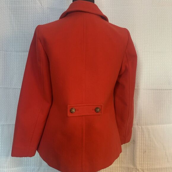 Crown And Ivy Womens Size Small Short Coat Red Buttons Pockets Black Plaid Liner - Picture 6 of 10